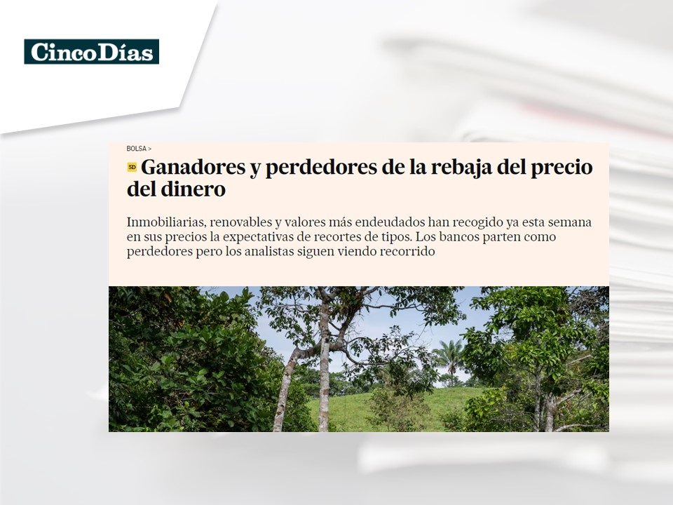 Reportaje Cinco Dias sobre beneficiados por la bajada de tipos
