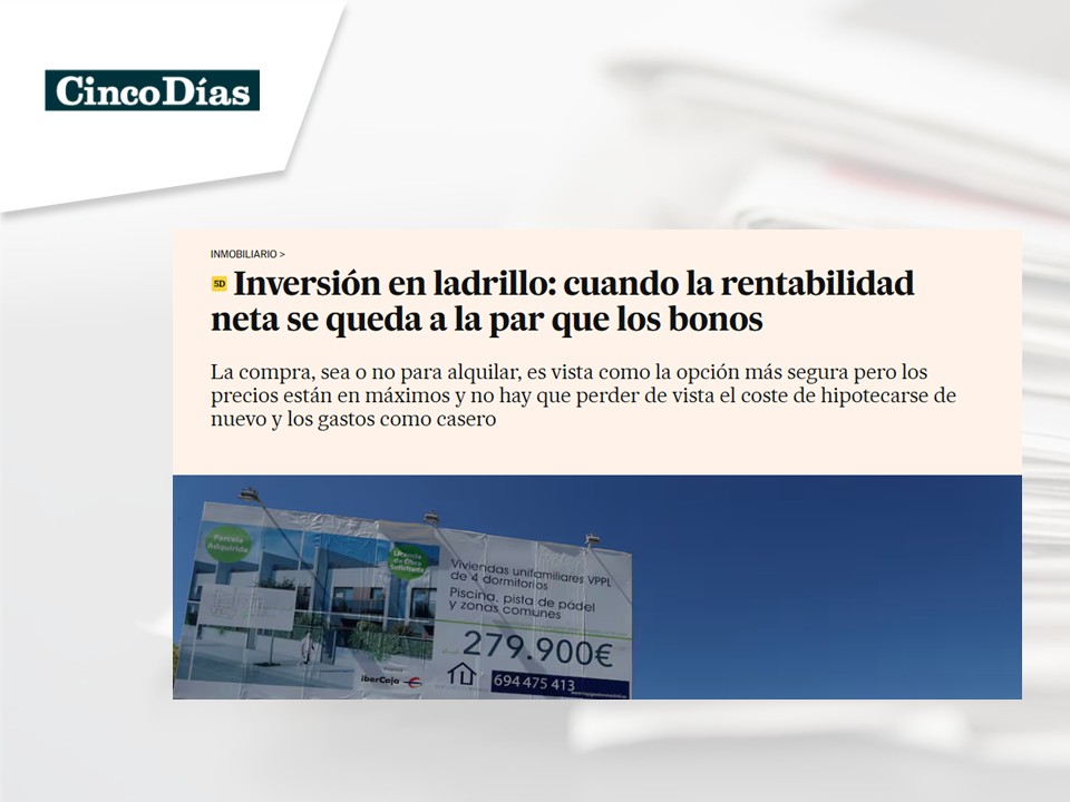 Invertir en ladrillo frente a la inversión financiera
