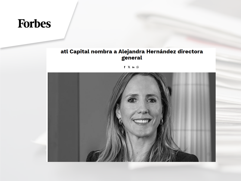 Nombramiento de Alejandra Hernández, directora general de atl Capital