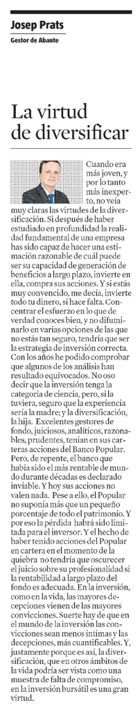 20170709 La Vanguardia Josep Prats 20170709 La Vanguardia Josep Prats