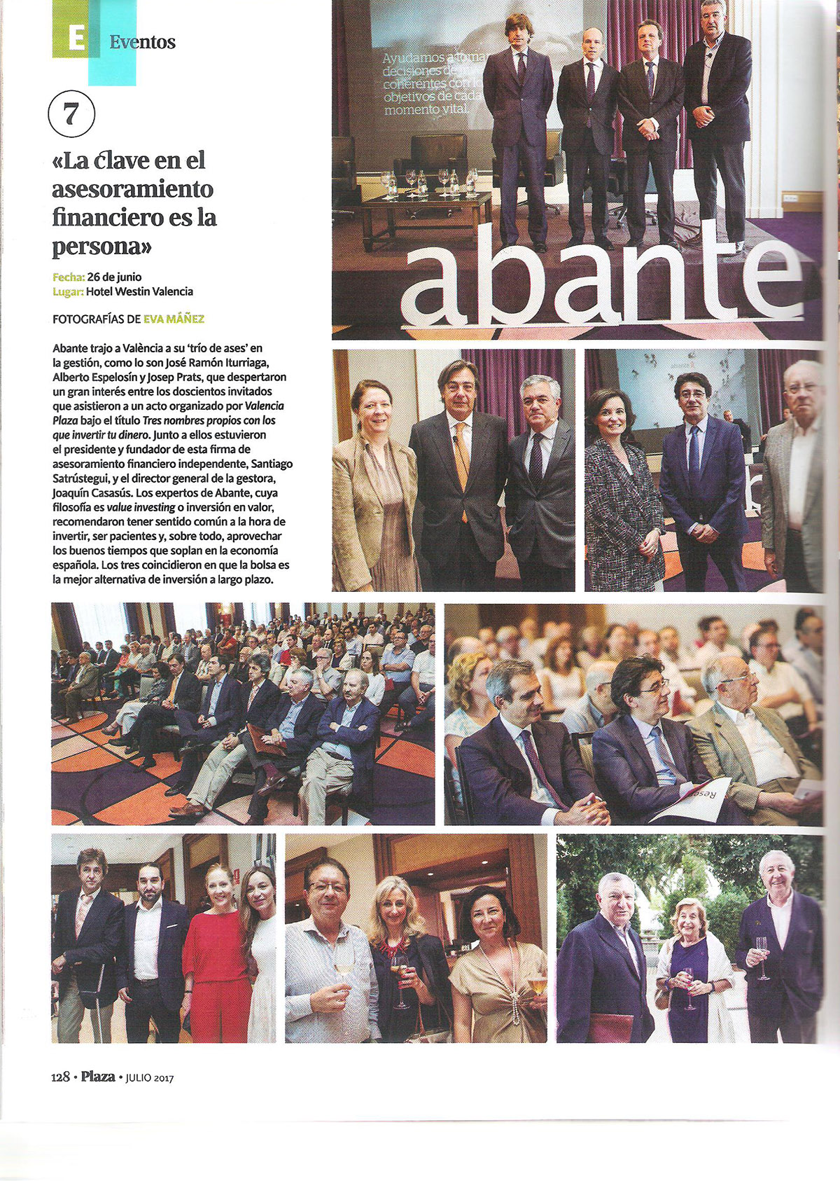Revista Valencia Plaza - Tres gestores Revista Valencia Plaza - Tres gestores