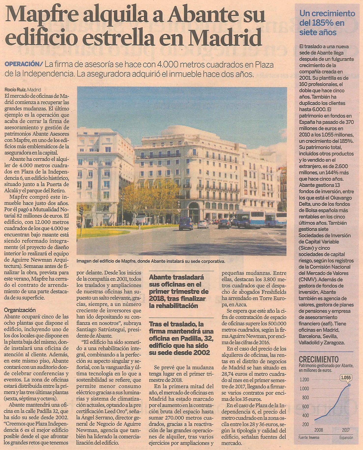 Expansion Cambio sede Abante Expansion Cambio sede Abante