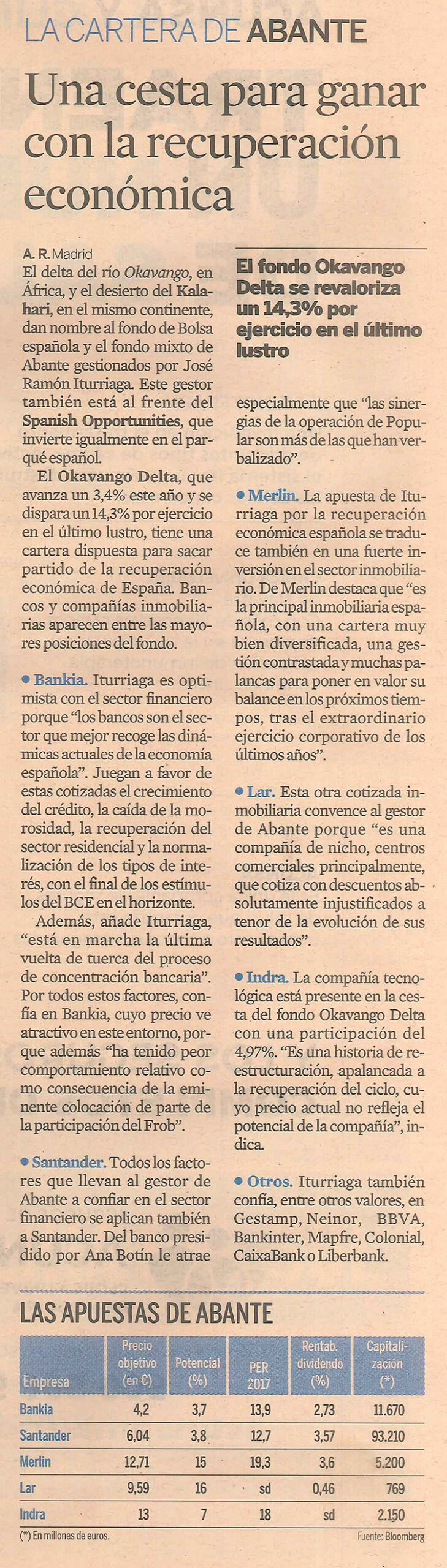 20171106 Expansión Cartera Iturriaga Abante 20171106 Expansión Cartera Iturriaga Abante