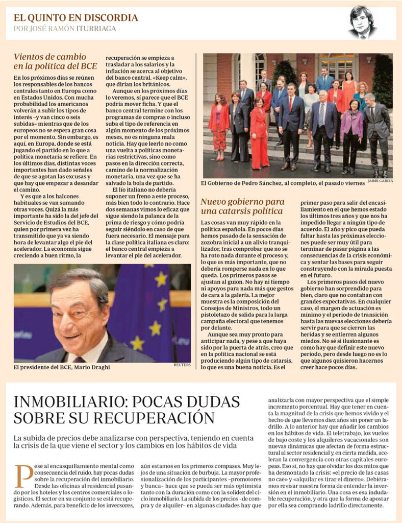 ABC EQED ITURRIAGA BCE NUEVO GOBIERNO E INMOBILIARIO