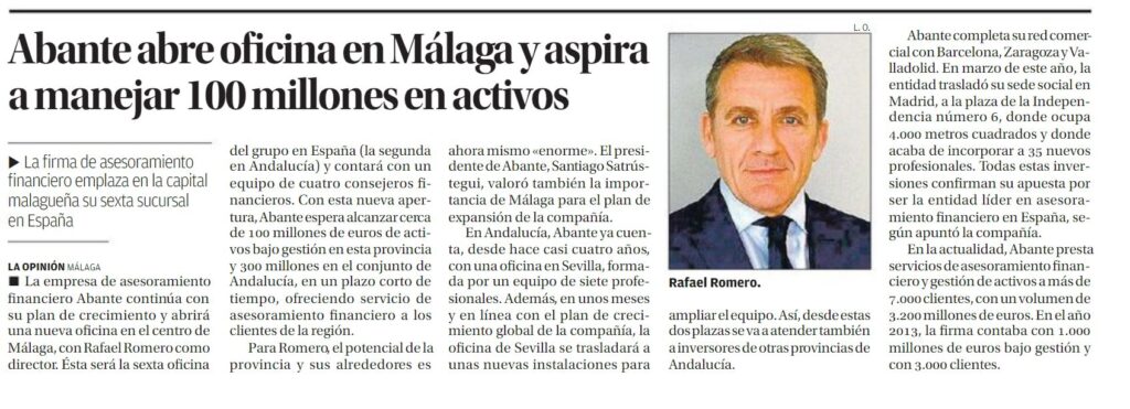 LA OPINIÓN DE MÁLAGA RAFAEL ROMERO
