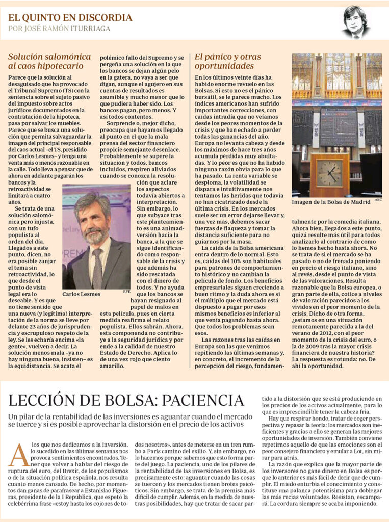 ABC EQED HIPOTECAS Y PANICO EN LA BOLSA