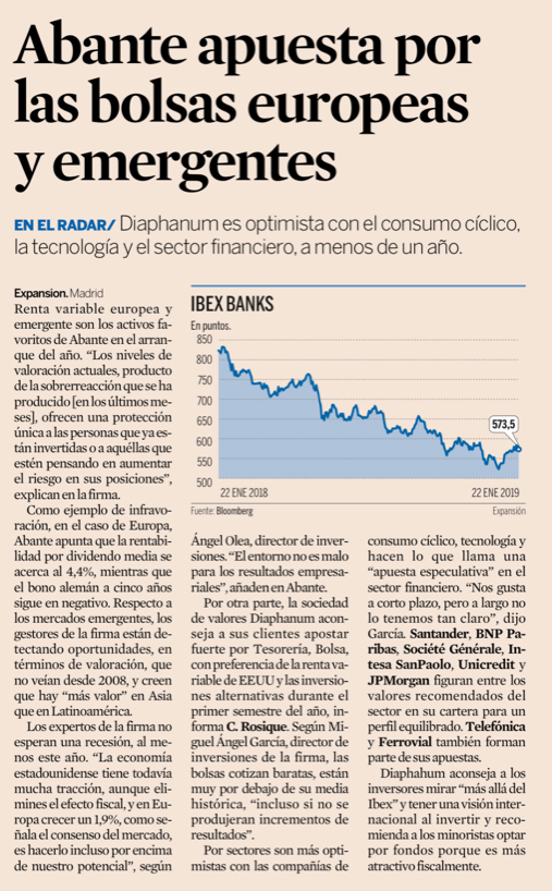 Expansión apuesta emergentes bolsa europea mercados abante Expansión apuesta emergentes bolsa europea mercados abante