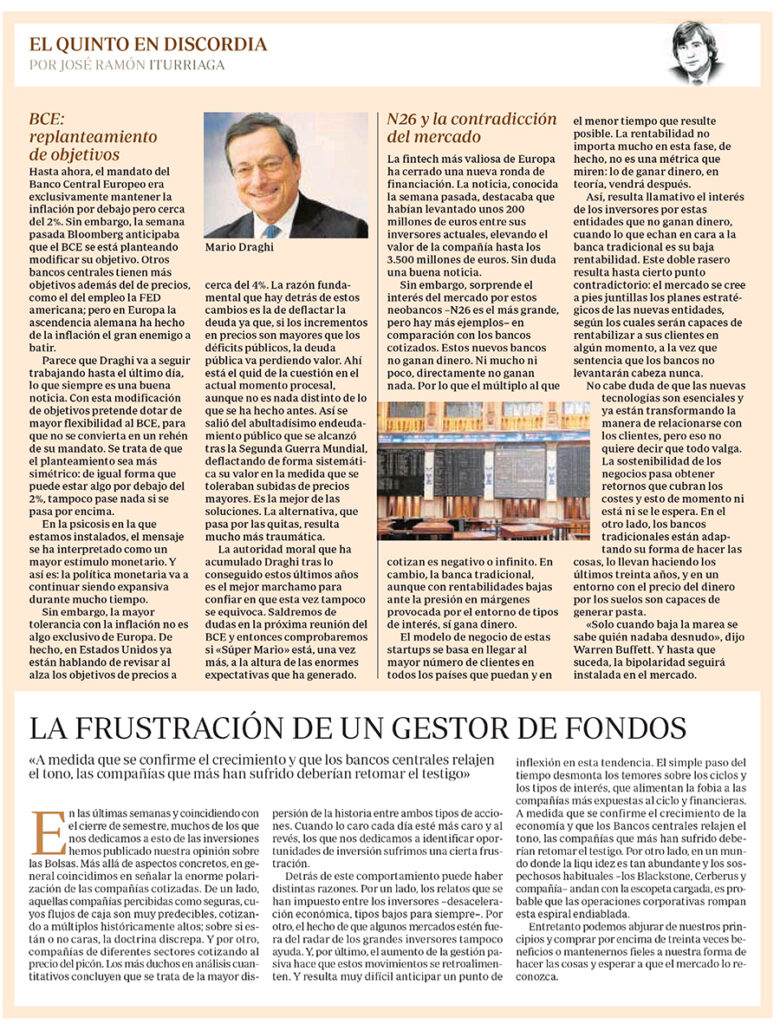 EQED: el BCE, el N26 y un gestor de fondos
